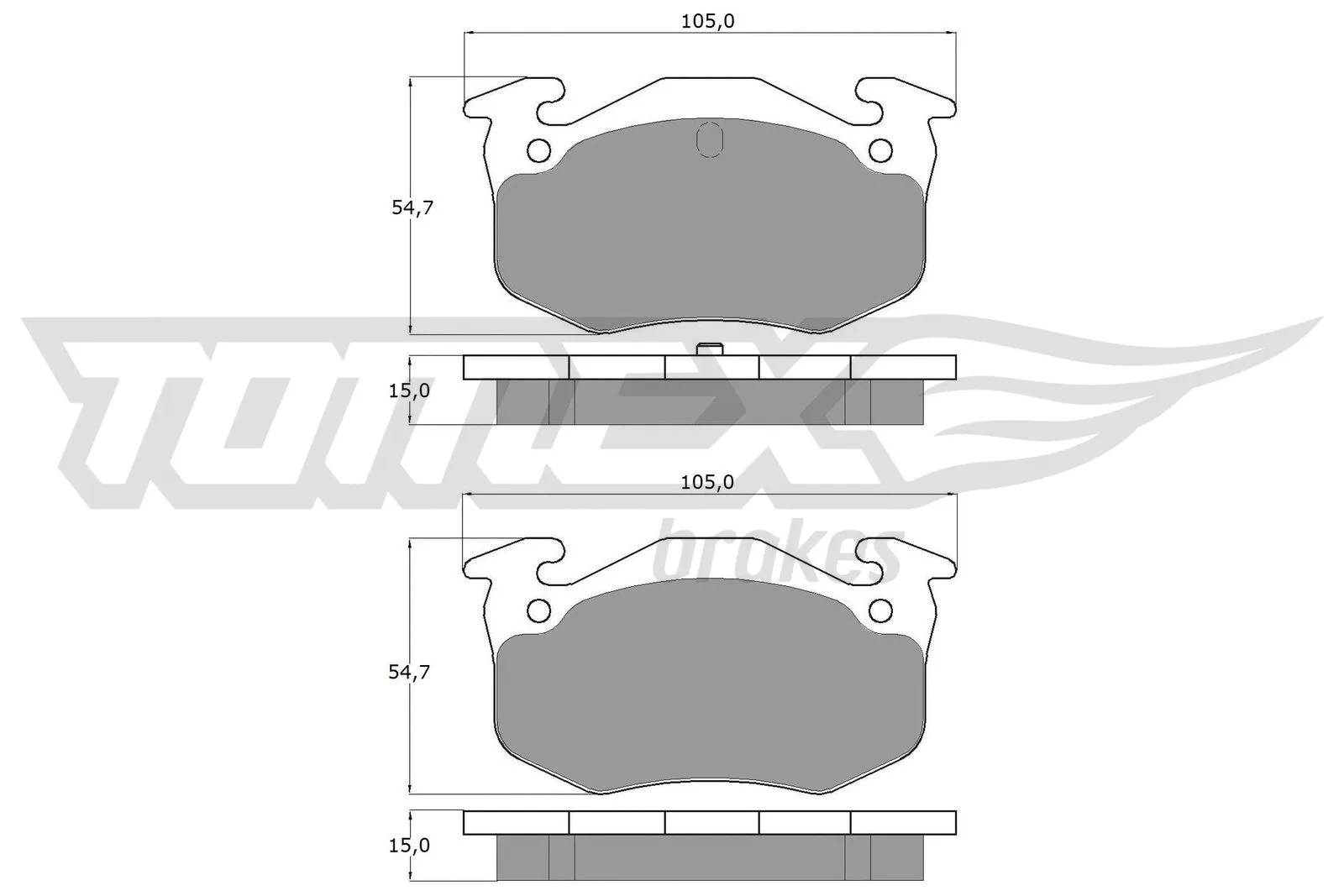 Kit de plaquettes de frein, frein à disque TOMEX Brakes TX 10-501