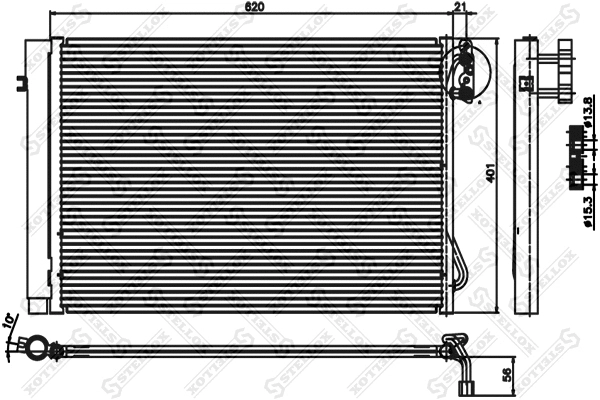 Condenseur, climatisation STELLOX 10-45073-SX