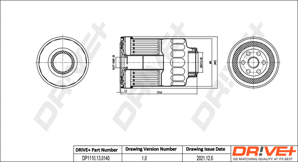 Filtre à carburant Dr!ve+ DP1110.13.0140