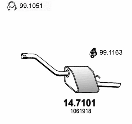 Silencieux arrière ASSO 14.7101