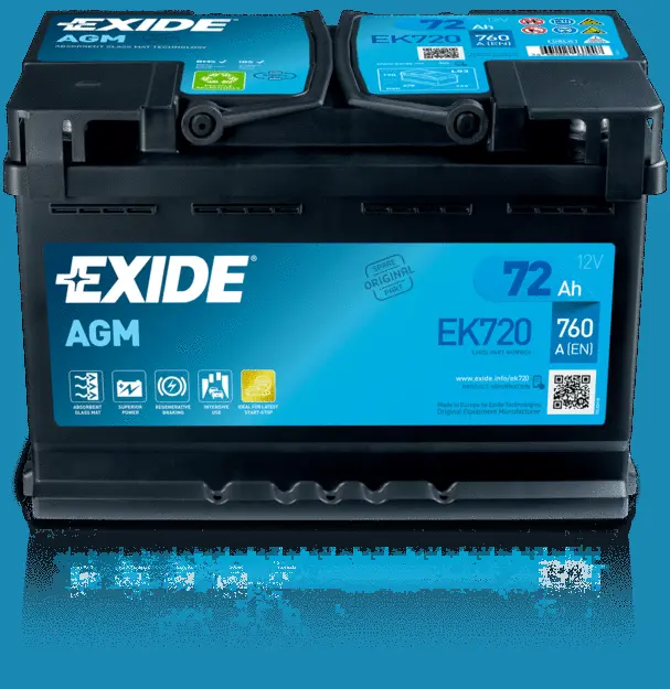 Batterie de démarrage EXIDE EK720