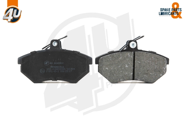 Kit de plaquettes de frein, frein à disque 4U Autoparts 22499VV