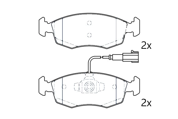 Kit de plaquettes de frein, frein à disque Omnicraft 2677751