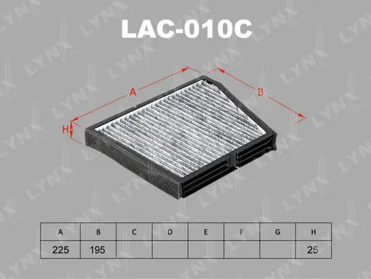 Filtre, air de l'habitacle LYNXAUTO LAC-010C