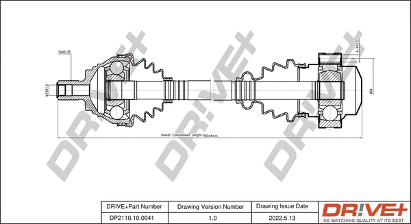 Arbre de transmission Dr!ve+ DP2110.10.0041