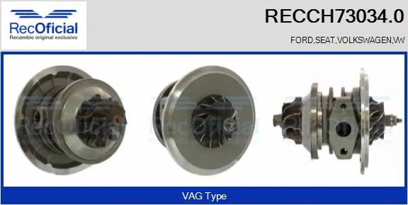 Groupe carter, turbocompresseur RECOFICIAL RECCH73034.0