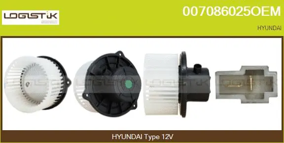 Pulseur d'air habitacle LGK 007086025OEM