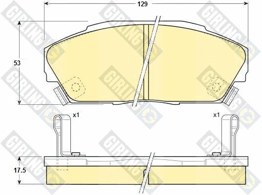 Kit de plaquettes de frein, frein à disque GIRLING 6130349