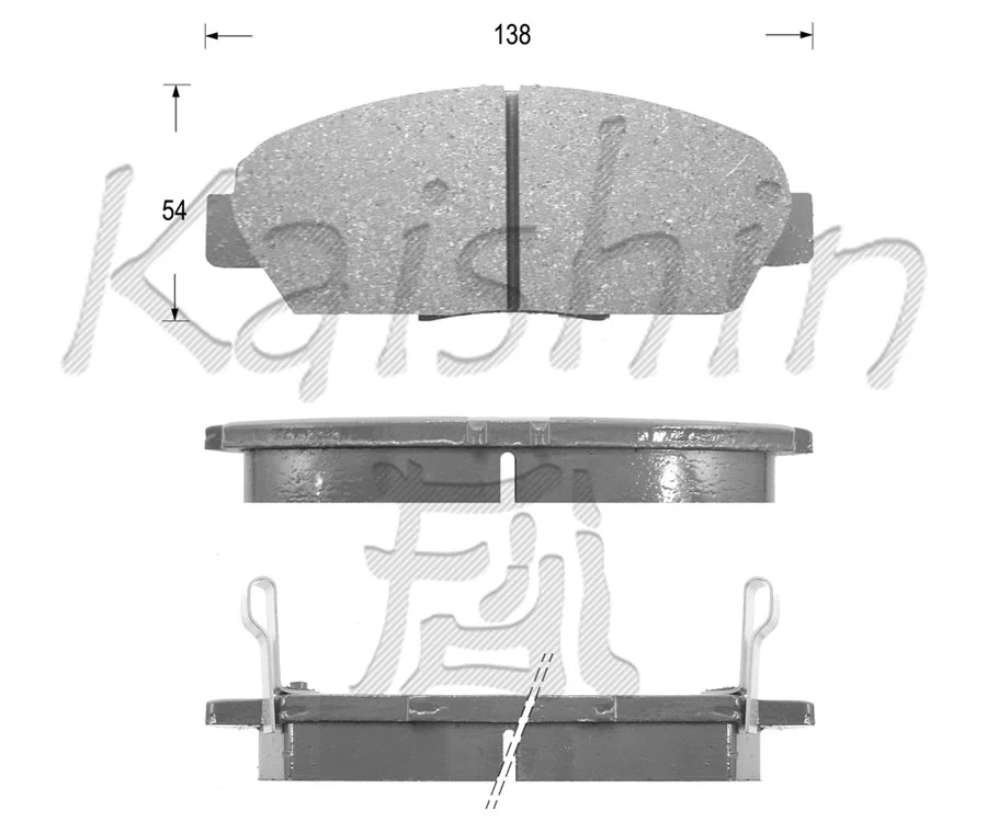 Kit de plaquettes de frein, frein à disque KAISHIN FK5077