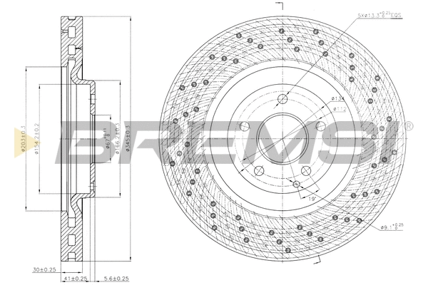 Disque de frein BREMSI CD7650V