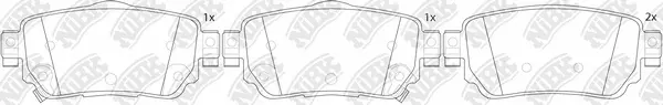 Kit de plaquettes de frein, frein à disque NiBK PN2806