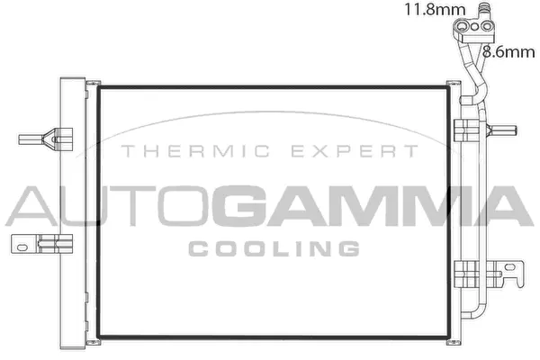 Condenseur, climatisation AUTOGAMMA 105827