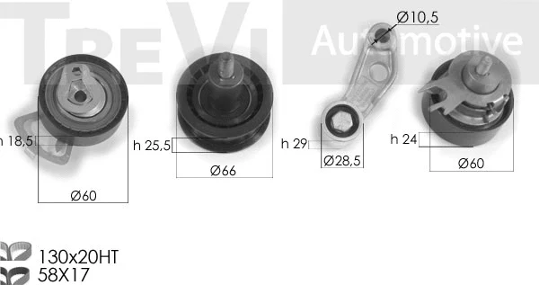 Kit de courroie crantée TREVI AUTOMOTIVE KD1290
