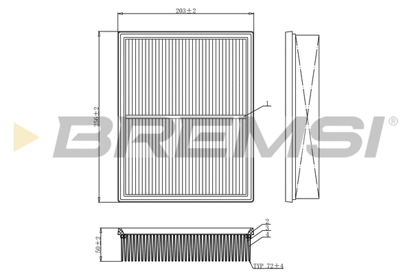 Filtre à air BREMSI FA1081