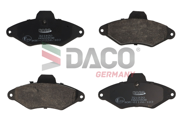 Kit de plaquettes de frein, frein à disque DACO Germany 321930