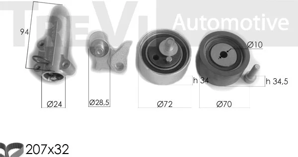 Kit de courroie crantée TREVI AUTOMOTIVE KD1298