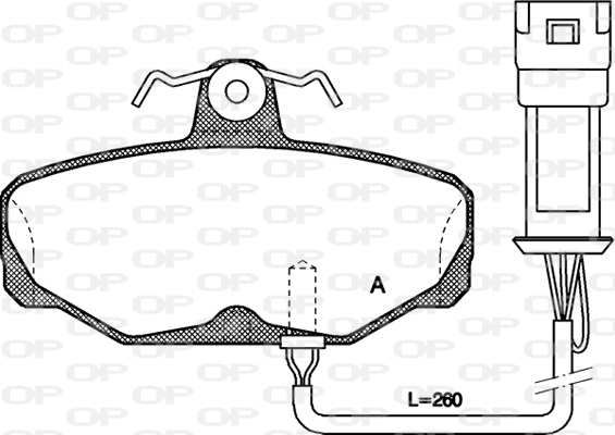 Kit de plaquettes de frein, frein à disque OPEN PARTS BPA0205.02