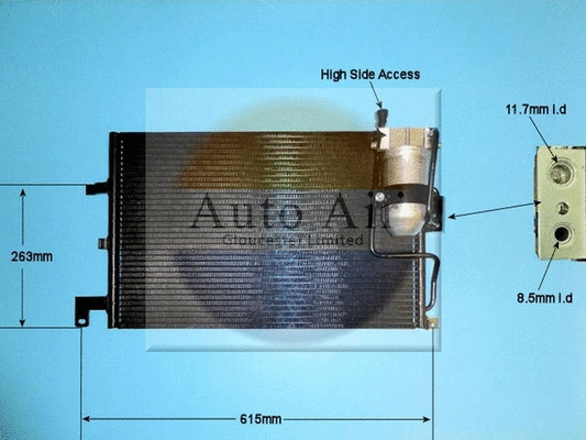 Condenseur, climatisation AUTO AIR GLOUCESTER 16-6016