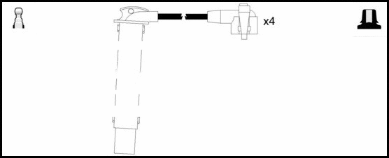 Kit de câbles d'allumage LEMARK HOES1323