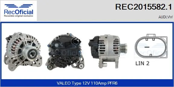 Alternateur RECOFICIAL REC2015582.1