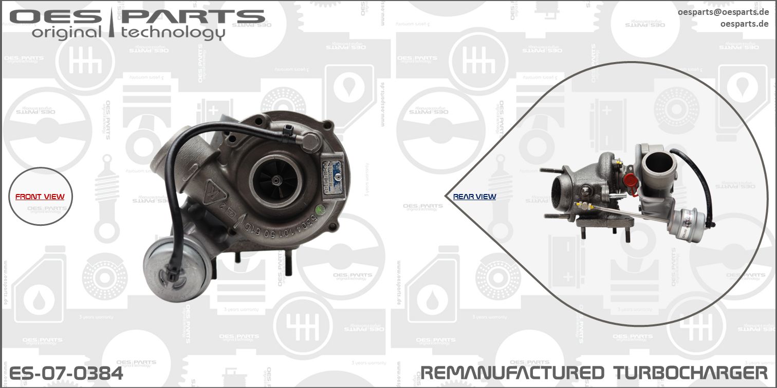 Turbocompresseur, suralimentation OES PARTS ES-07-0384