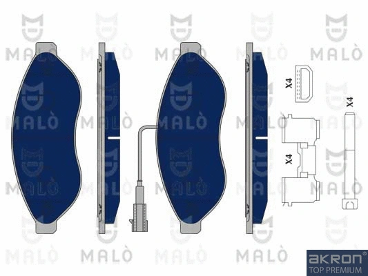 Kit de plaquettes de frein, frein à disque AKRON-MALÒ 1050392