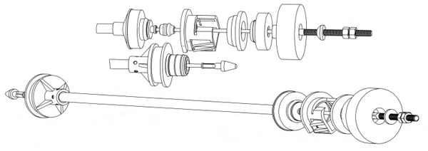 Tirette à câble, commande d'embrayage CEF CT01162