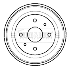 Tambour de frein BORG & BECK BBR7007