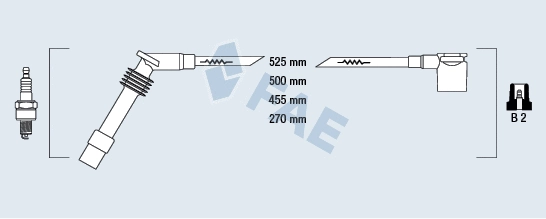 Kit de câbles d'allumage FAE 85084