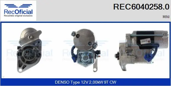 Démarreur RECOFICIAL REC6040258.0