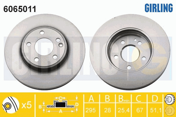 Disque de frein GIRLING 6065011