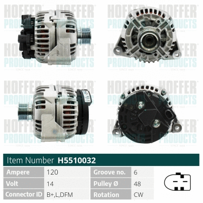 Alternateur HOFFER H5510032