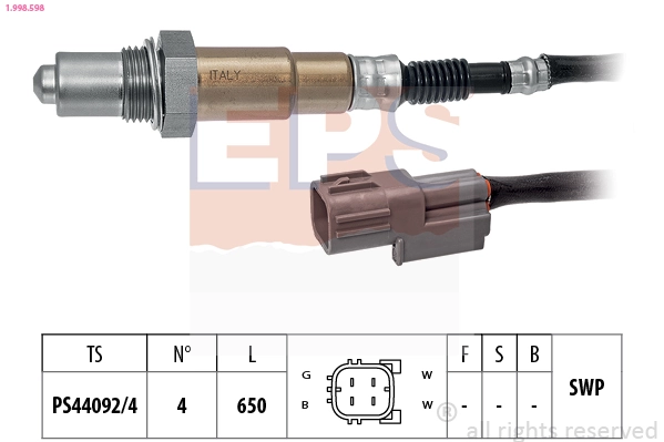 Sonde lambda EPS 1.998.598