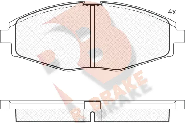 Kit de plaquettes de frein, frein à disque R BRAKE RB1262