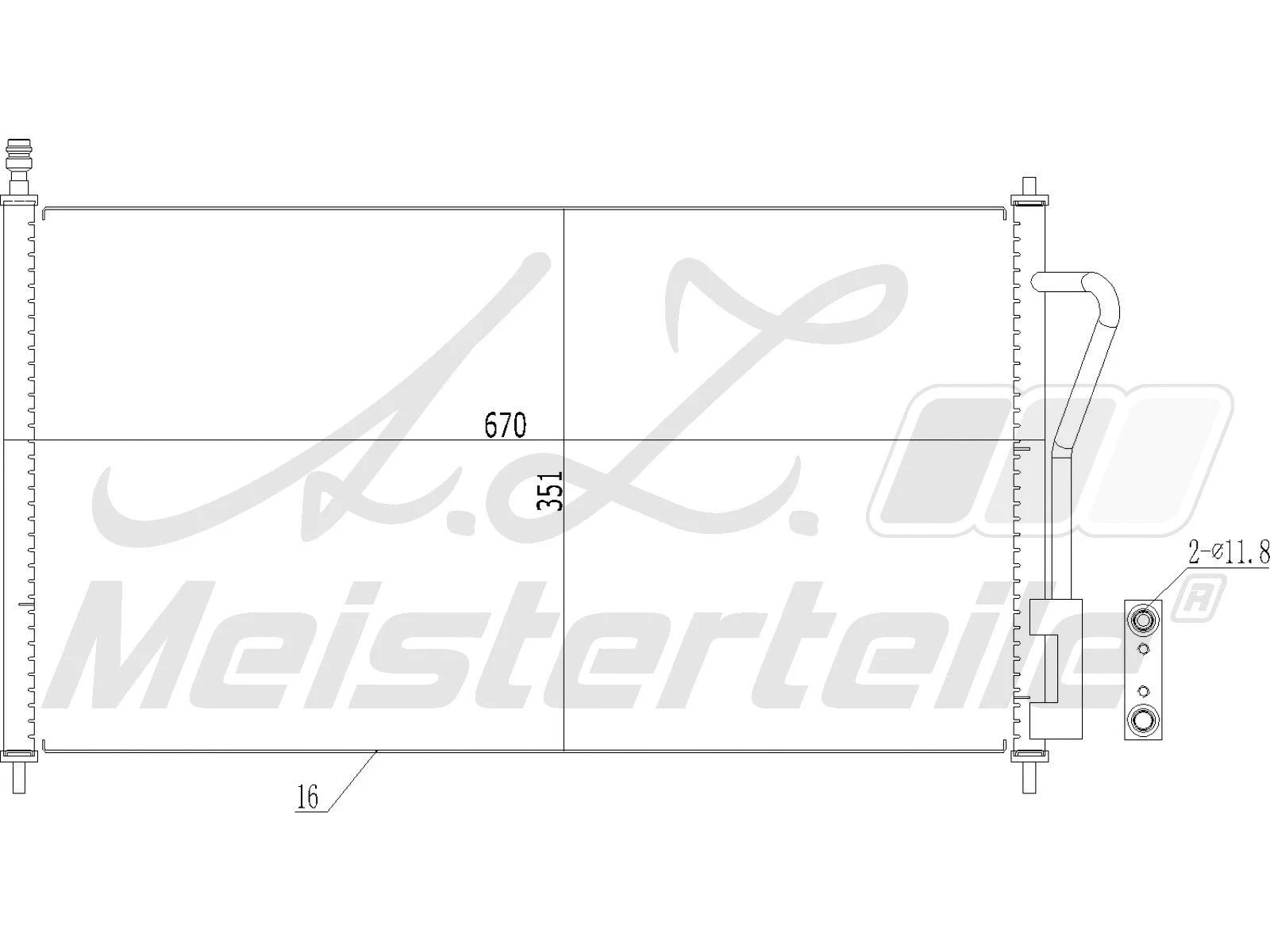 Condenseur, climatisation A.Z. Meisterteile AZMT-45-030-1006