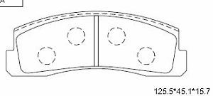 Kit de plaquettes de frein, frein à disque ASIMCO KD8703