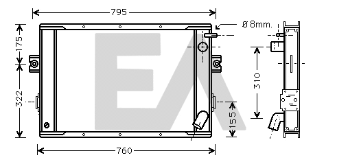 Radiateur, refroidissement du moteur EACLIMA 31R30012