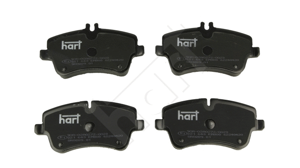 Kit de plaquettes de frein, frein à disque HART 221 643