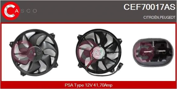 Moteur électrique, ventilateur pour radiateurs CASCO CEF70017AS