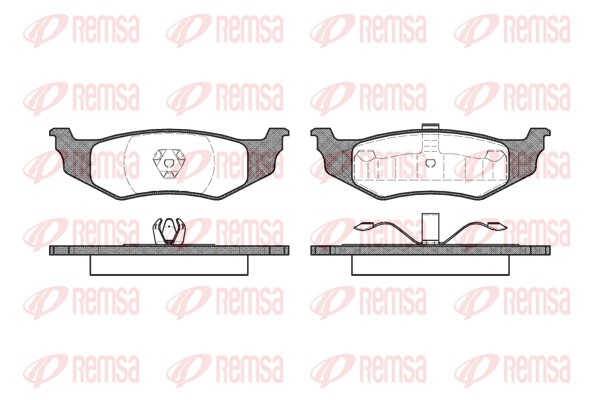 Kit de plaquettes de frein, frein à disque REMSA 0482.00