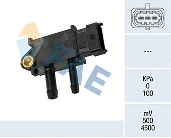 Capteur, pression des gaz échappement FAE 16126