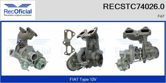 Turbocompresseur, suralimentation RECOFICIAL RECSTC74026.0
