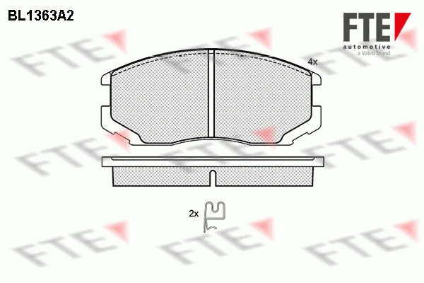 Kit de plaquettes de frein, frein à disque FTE 9010141