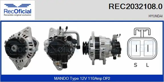 Alternateur RECOFICIAL REC2032108.0