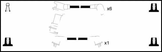 Kit de câbles d'allumage LEMARK HOES475