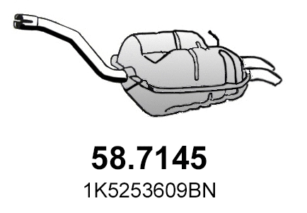 Silencieux arrière ASSO 58.7145