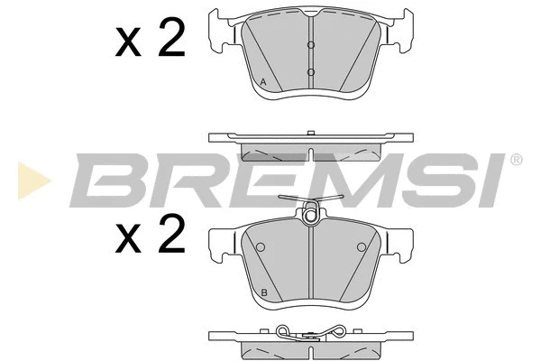 Kit de plaquettes de frein, frein à disque BREMSI BP3518