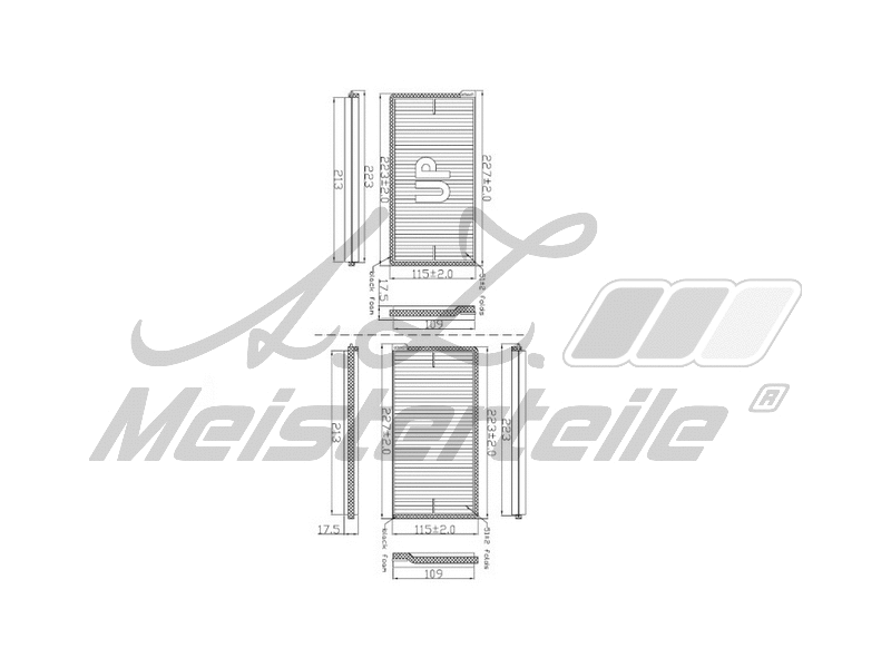 Filtre, air de l'habitacle A.Z. Meisterteile AZMT-41-010-1608
