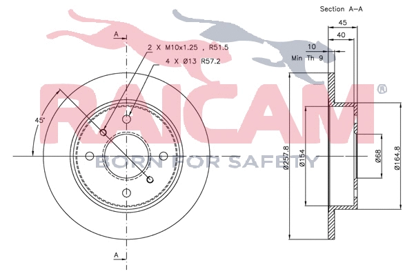 Disque de frein RAICAM RD00140