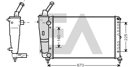 Radiateur, refroidissement du moteur EACLIMA 31R40001